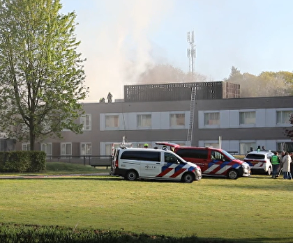 Brand in gebouw de Schelde op Landgoed Vrederust